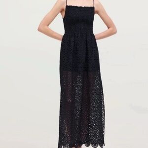 Elegant Black Lace Maxi Dress